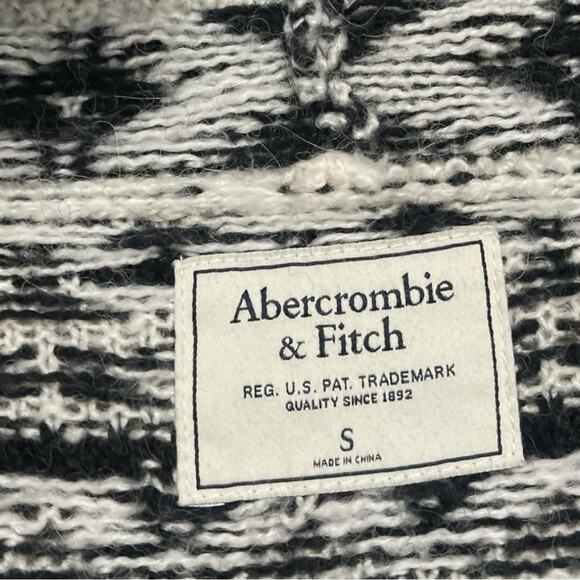 Abercrombie & Fitch Women's Aztec Alpaca Wool Blend Long Hooded Cardigan Size S - Picture 11 of 14